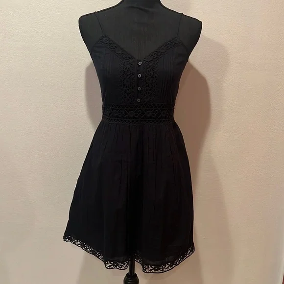 Abercrombie & Fitch | Dresses | Abercrombie Fitch Black Lace Mini Dress |  Poshmark